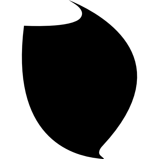 escudo em forma de folha  Ícone
