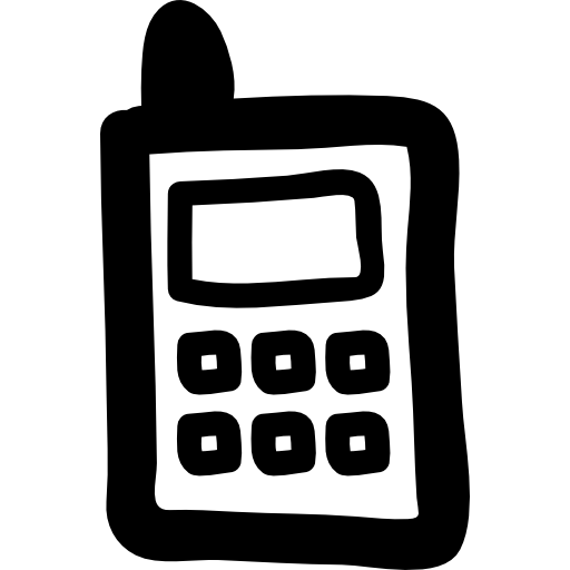 Draw Cellular phone  icon