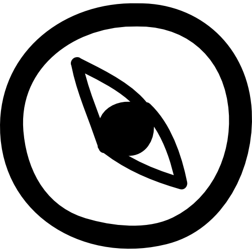 Draw Directional compass  icon