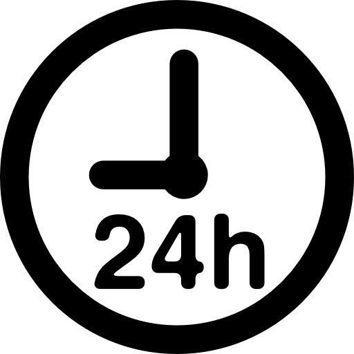 relógio de 24 horas  Ícone