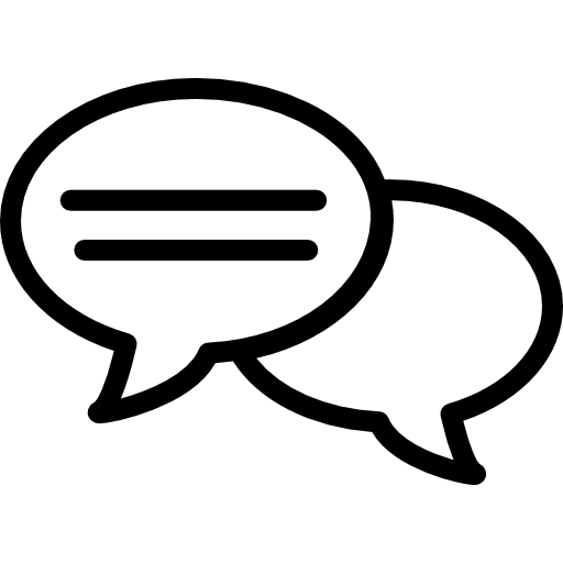 Speech bubble with lines  icon