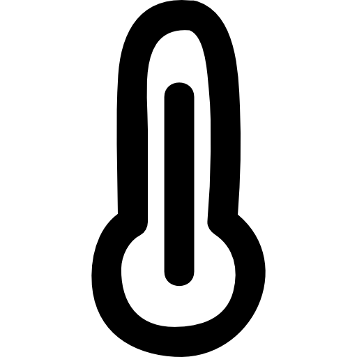Draw Mercury Thermometer with high temperature  icon