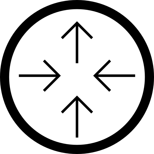 frecce all'interno di un cerchio  icona