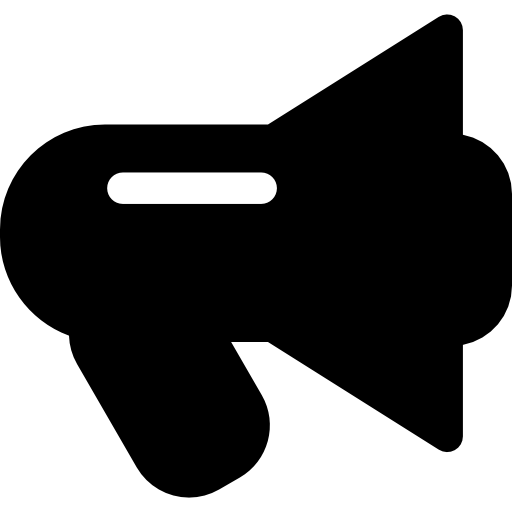 megáfono negro  icono