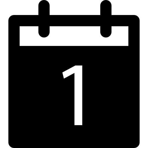 kalendarzowy dzień pierwszy  ikona