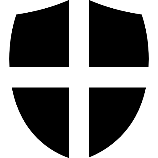 Shield with Cross  icon