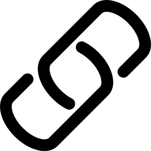 dos pequeñas cadenas conectadas  icono