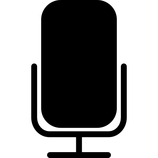 micrófono de estudio cuadrado  icono