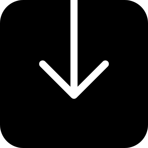 Down arrow in square  icon