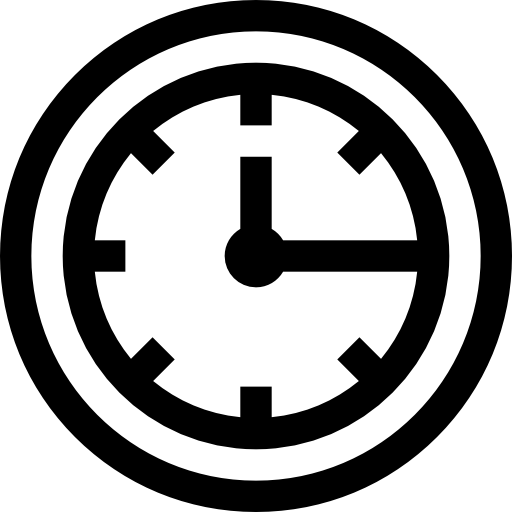 Clock Basic Straight Lineal icon