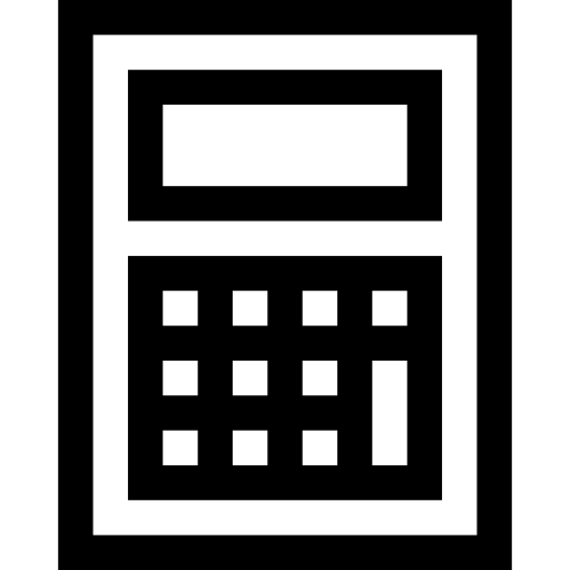 taschenrechner Basic Straight Lineal icon