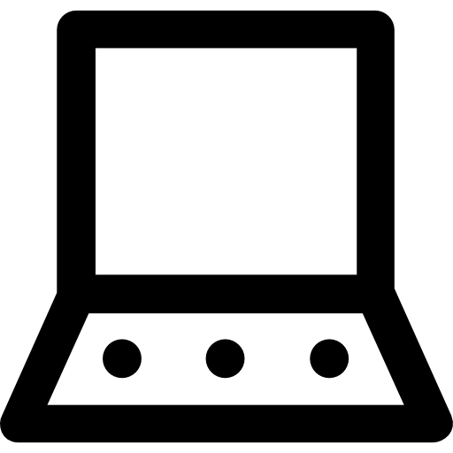 ordenador portátil Vector Market Bold Rounded icono