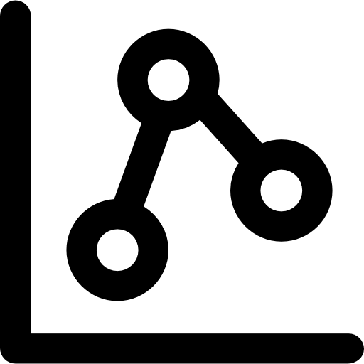gráfico de linea Vector Market Bold Rounded icono
