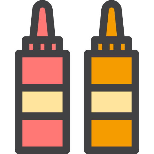 Sauces Detailed Rounded Lineal color icon