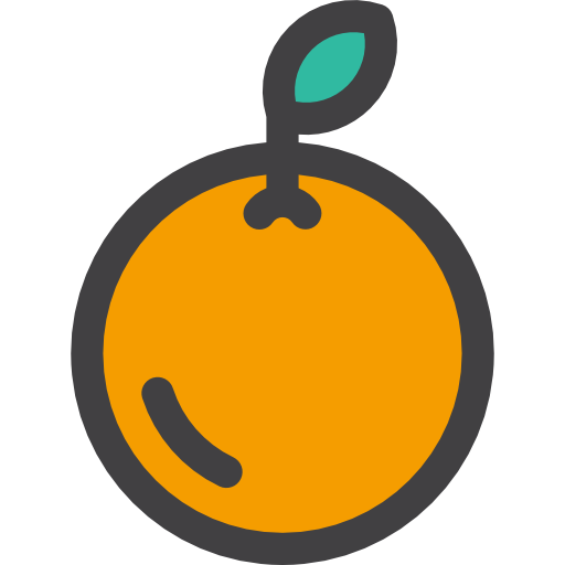 Orange Detailed Rounded Lineal color icon