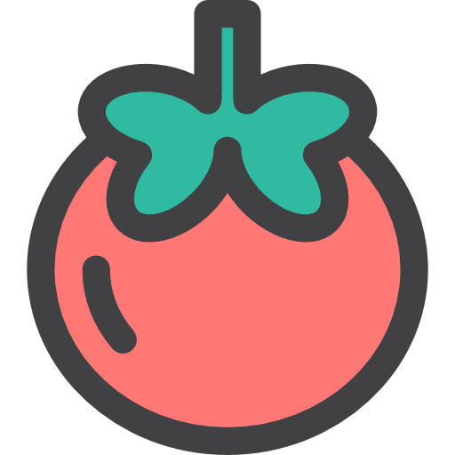 Tomato Detailed Rounded Lineal color icon
