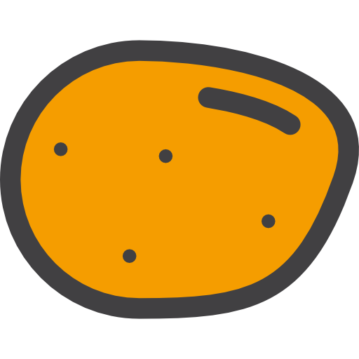 Potato Detailed Rounded Lineal color icon