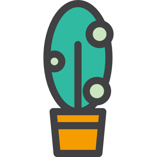 植物 Detailed Rounded Lineal color icon