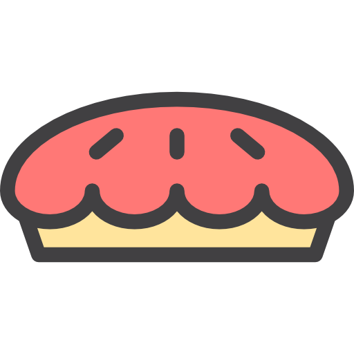 kuchen Detailed Rounded Lineal color icon