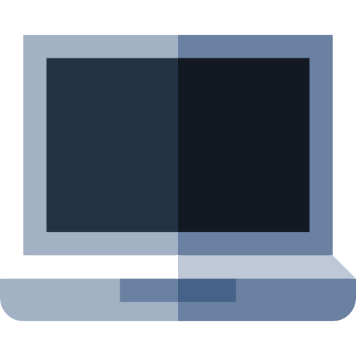 ordenador portátil Basic Straight Flat icono