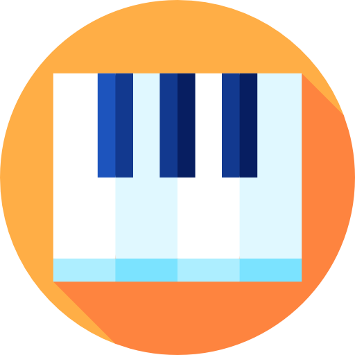 Piano Flat Circular Flat icon