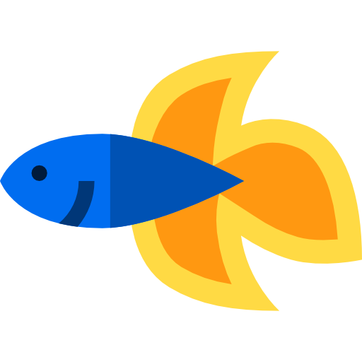 Siamese fighting fish Basic Straight Flat icon