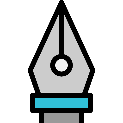 pluma fuente Detailed Straight Lineal color icono