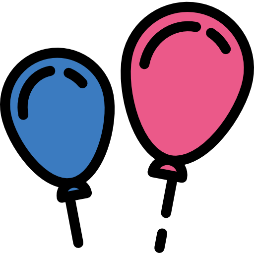 luftballons Detailed Rounded Lineal color icon