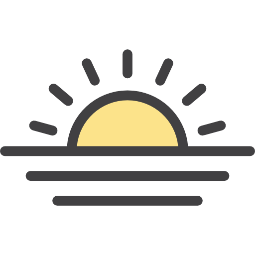 Sunrise Detailed Rounded Lineal color icon