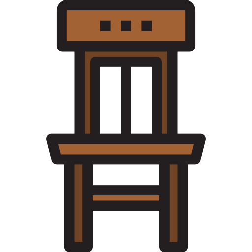 의자 Detailed Straight Lineal color icon