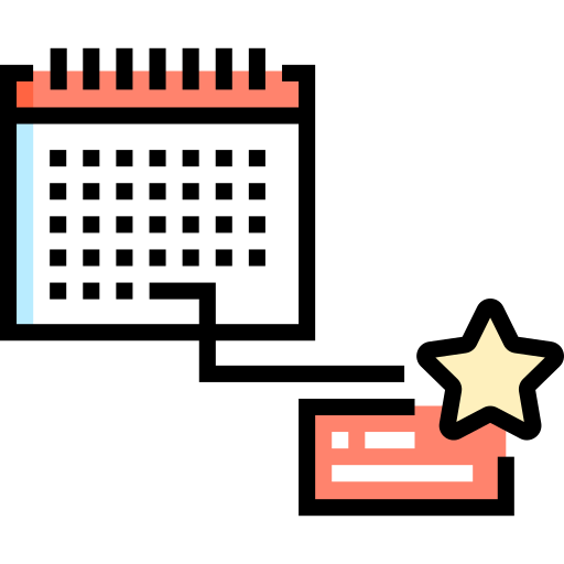 Calendar Detailed Straight Lineal color icon