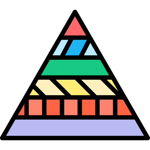 피라미드 Detailed Straight Lineal color icon