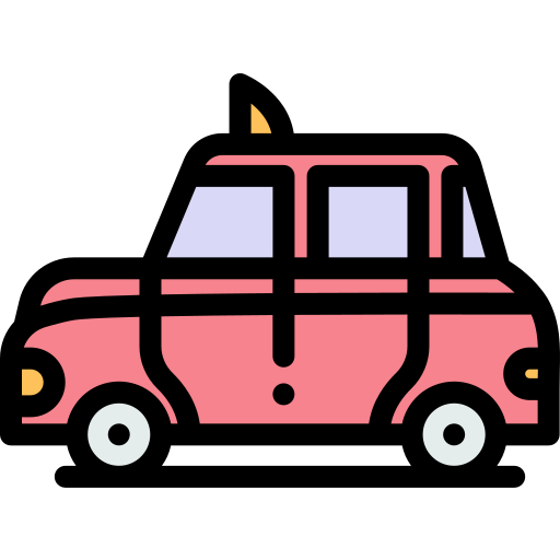택시 Detailed Rounded Lineal color icon
