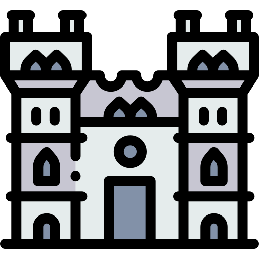 Castle Detailed Rounded Lineal color icon