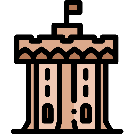Виндзорский замок Detailed Rounded Lineal color иконка