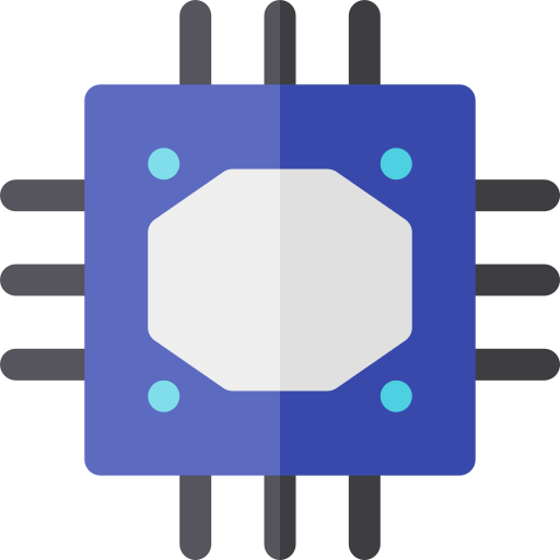 Procesador Basic Rounded Flat icono