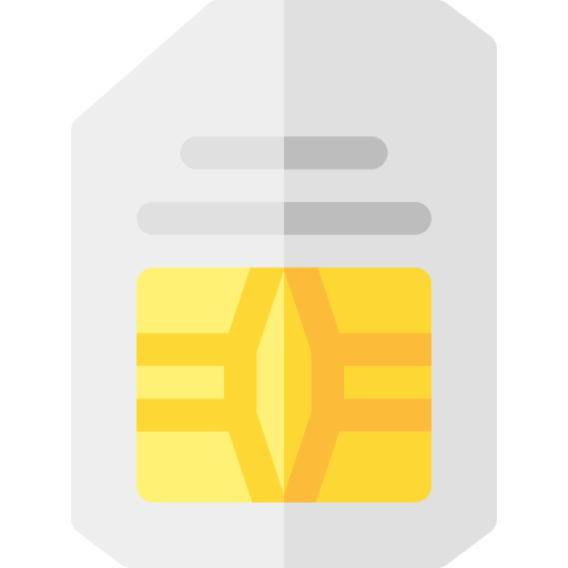 Tarjeta SIM Basic Rounded Flat icono