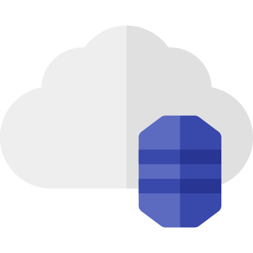 Almacenamiento en la nube Basic Rounded Flat icono