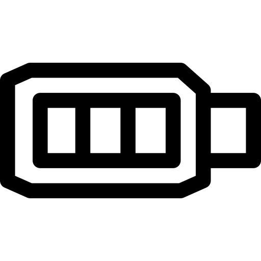 batterie Basic Rounded Lineal Icône