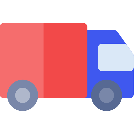 vrachtauto Basic Rounded Flat icoon