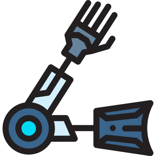 Бионическая рука Detailed Rounded Lineal color иконка