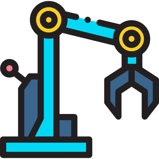 machine robotique Detailed Rounded Lineal color Icône