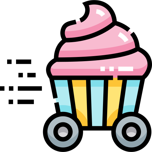 Cupcake Detailed Straight Lineal color icon
