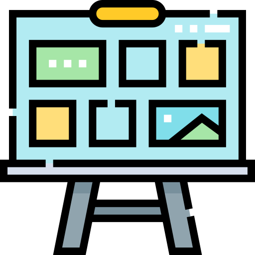 storyboard Detailed Straight Lineal color icon