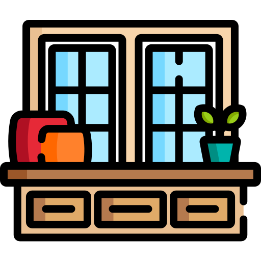 Bay window Special Lineal color icon