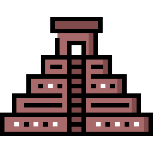 Теотиуакан Detailed Straight Lineal color иконка