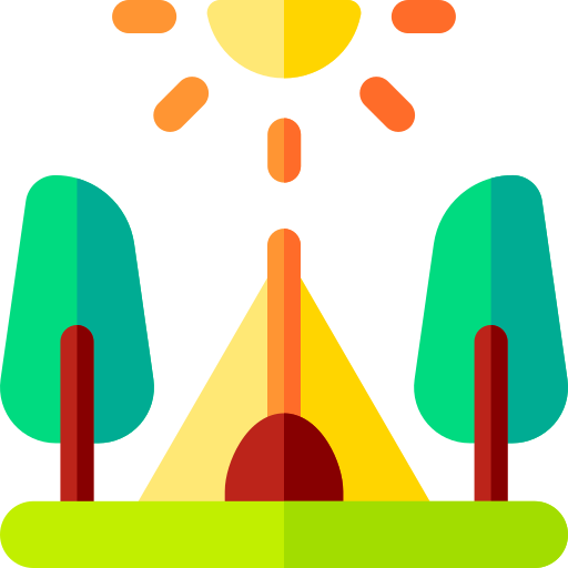 Campamento Basic Rounded Flat icono