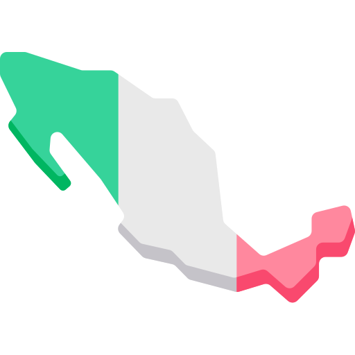 México Kawaii Flat icono