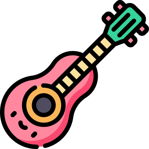 gitarre Kawaii Lineal color icon