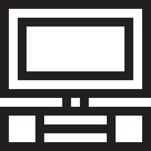 telewizja Basic Straight Lineal ikona